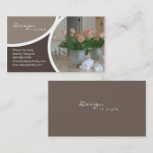 Design d'intérieur présentant le carte de visite (Devant / Derrière)