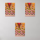 design d'un mur rouge et noir suspendu (Recto)