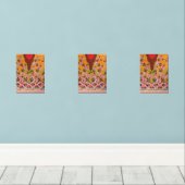 design d'un mur rouge et noir suspendu (Parquet)