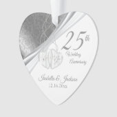 Design élégant - 25e anniversaire de Mariage d'arg (devant)