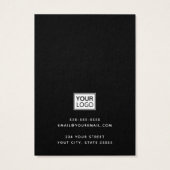 Design élégant ajouter logo noir carte d'affichage (Dos)