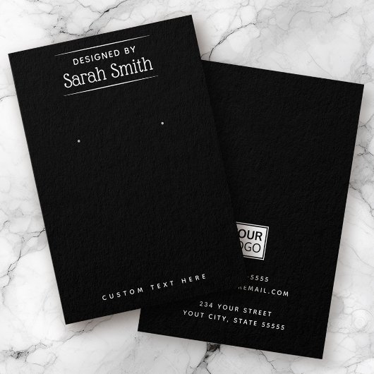 Design élégant ajouter logo noir carte d'affichage