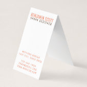 Design élégant Arrière - plan en cuivre Carte de v (Dos)