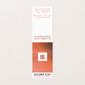 Design élégant Arrière - plan en cuivre Carte de v (Extérieur déplié)