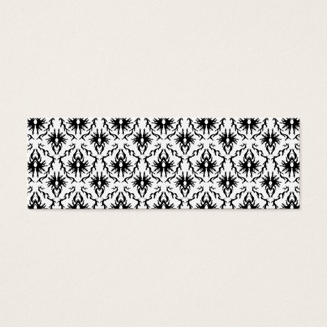Design élégant Damask, noir et blanc. (Devant)