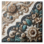 Design élégant de carreaux floraux (Devant)