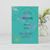 Design élégant de carte de mariage (Debout devant)