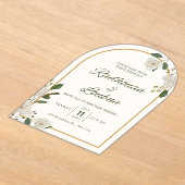 Design élégant de carte Faire-part de mariage flor (Poser)