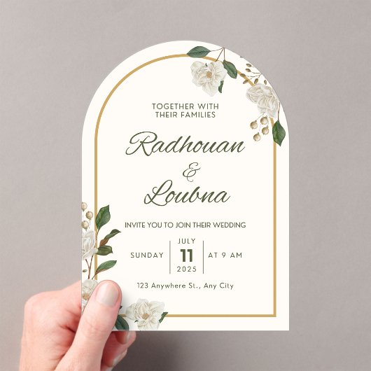 Design élégant de carte Faire-part de mariage flor (In situ (ordinateur de poche))