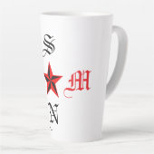 Design élégant de tasse de latte avec monogramme é (Angle droit)