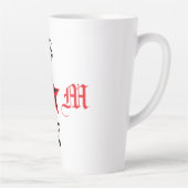 Design élégant de tasse de latte avec monogramme é (Droite)