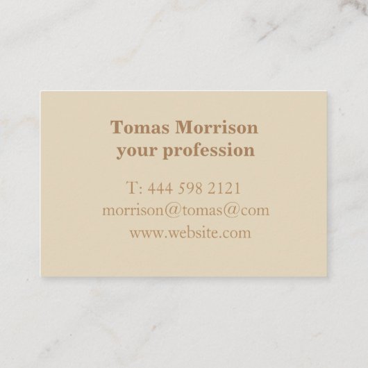 Design élégant et original de carte d'affaires (Dos)