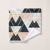 Design élégant géométrique et confetti or (Gant de toilette)