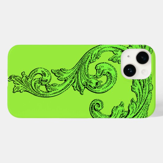 Design élégant Goth en vert iPhone 6 Coque (Verso (horizontal))
