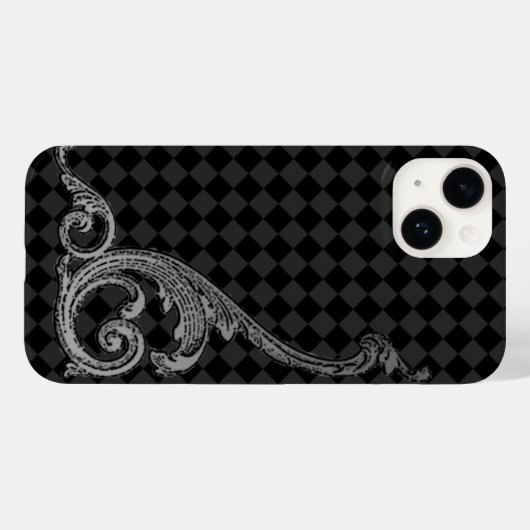 Design élégant Goth Swirl en gris iPhone 6 Coque (Verso (horizontal))