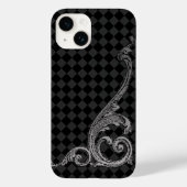Design élégant Goth Swirl en gris iPhone 7 Coque (Verso)