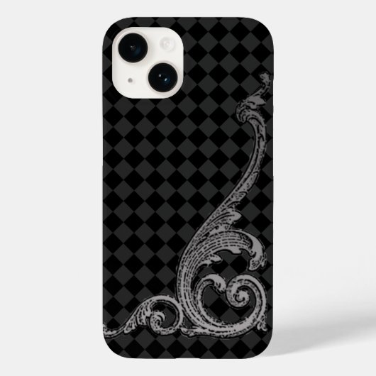 Design élégant Goth Swirl en gris iPhone 7 Coque (Verso)