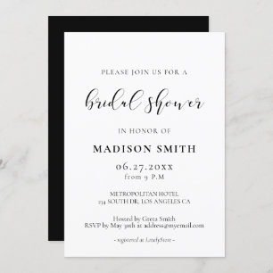 Design élégant Invitation douche nuptiale