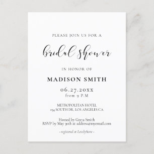 Design élégant Invitation douche nuptiale