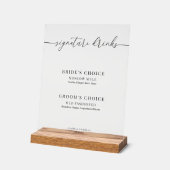 Design élégant Mariage Signature Boissons (Angle)