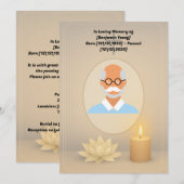 Design élégant minimaliste de carte funéraire (Devant / Derrière)