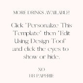 Design élégant moderne Signature Boissons Poster