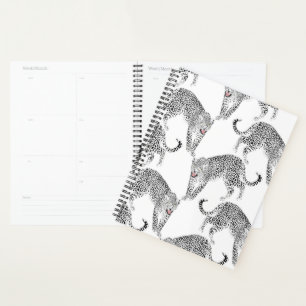 Design élégant noir et rose léopard animal blan