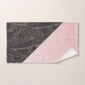 Design élégant rose en or bambou feuillage rose (Serviette à main)