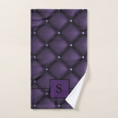Design élégant violet foncé et noir (Serviette à main)