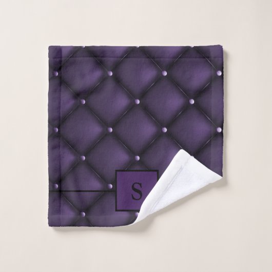 Design élégant violet foncé et noir (Gant de toilette)