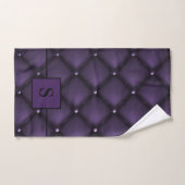 Design élégant violet foncé et noir (Serviette à main)