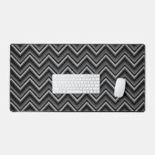 Design en argent et en noir Chevron (Clavier et souris)