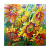 Design en carreaux de fleurs de soleil (Devant)