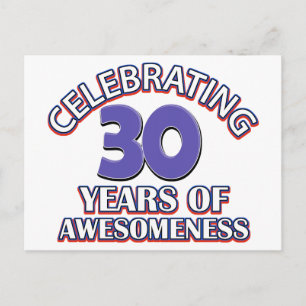 design en geschenken van dertig jaar oud briefkaart