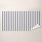 Design en rayures blanches et noires (Serviette de bain)