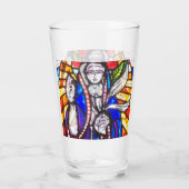 Design en verre tendu avec la figure religieuse. (Dos)