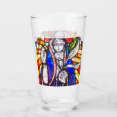 Design en verre tendu avec la figure religieuse. (Devant)