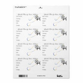 Design Étiquette d'ID de fils Fibre Arts (Feuille entière)