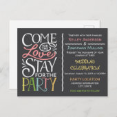 Design faire-part de mariage amusant (Devant / Derrière)