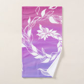 Design feuille Abstrait sur arrière - plan rose (Serviette à main)