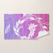 Design feuille Abstrait sur arrière - plan rose (Serviette à main)