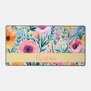 design fleuri d'été coloré avec nom