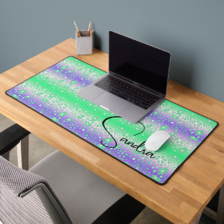 Design floral blanc et vert