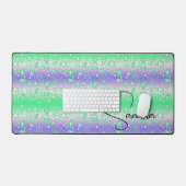 Design floral blanc et vert (Clavier et souris)