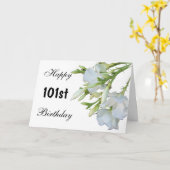 Design floral Carte personnalisée 101e anniversair (Fleur jaune)