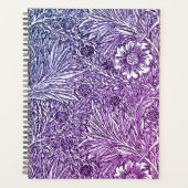 Design floral complexe dans les tons violets et bl (Devant)