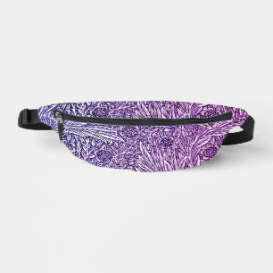 Design floral complexe dans les tons violets et bl