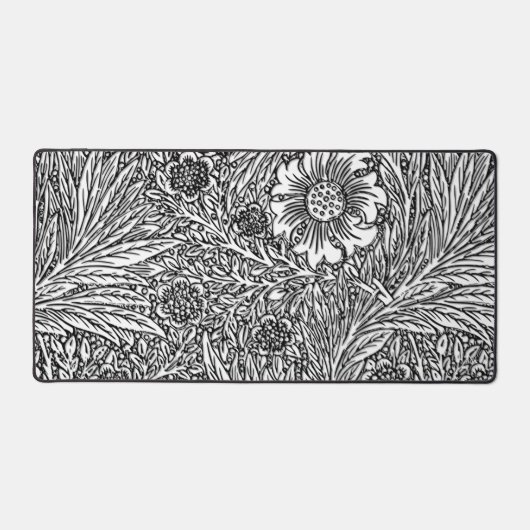 Design floral complexe en noir et blanc (Recto)