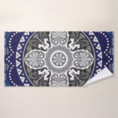 Design floral détaillé de l'Écharpe Paisley (Serviette de bain)