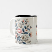 Design floral Elegant café Mug (Devant gauche)